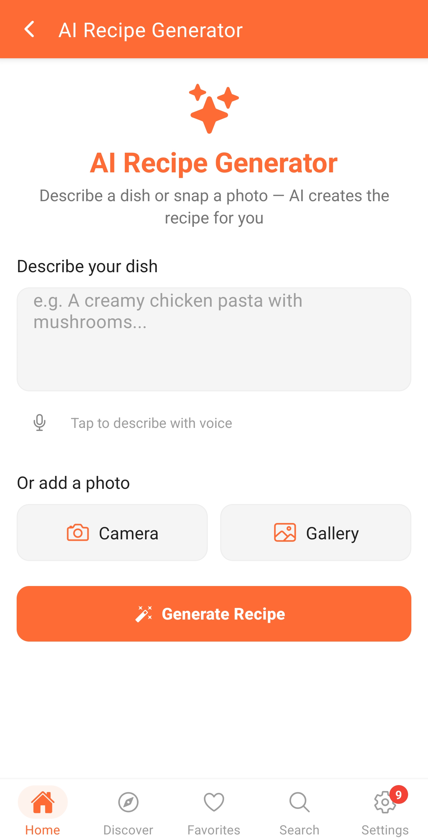 AI Recipe Generator