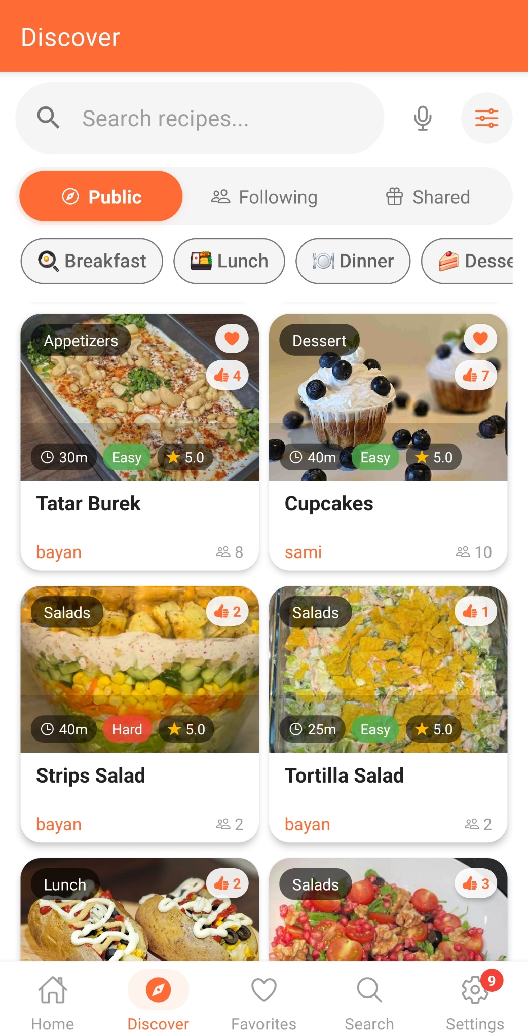 Recipe Feed